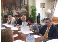 Antonio Martín Mesa y responsables de los Centros de Innovación durante la reunión