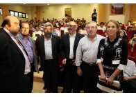 Momentos previos al inicio de la conferencia, en el Vivero de Empresas de la Cámara