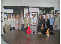 El Vicerrector de la Universidad de Tetuán junto a los miembros de RADEUT