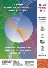 IV Curso de Planificación Estratégica y Desarrollo Rural. Evaluación de políticas públicas: planes estratégicos y programas de desarrollo rural