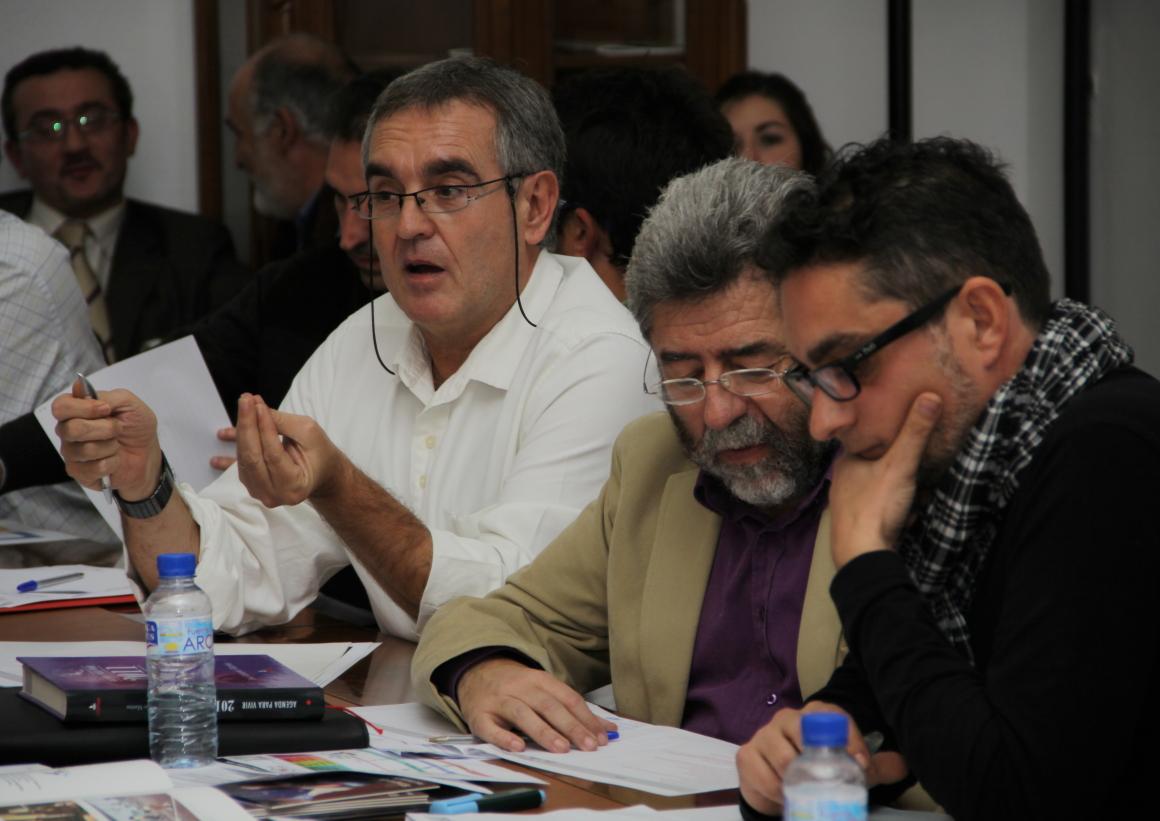 Intervención de Pedro Melguizo Jiménez durante la reunión