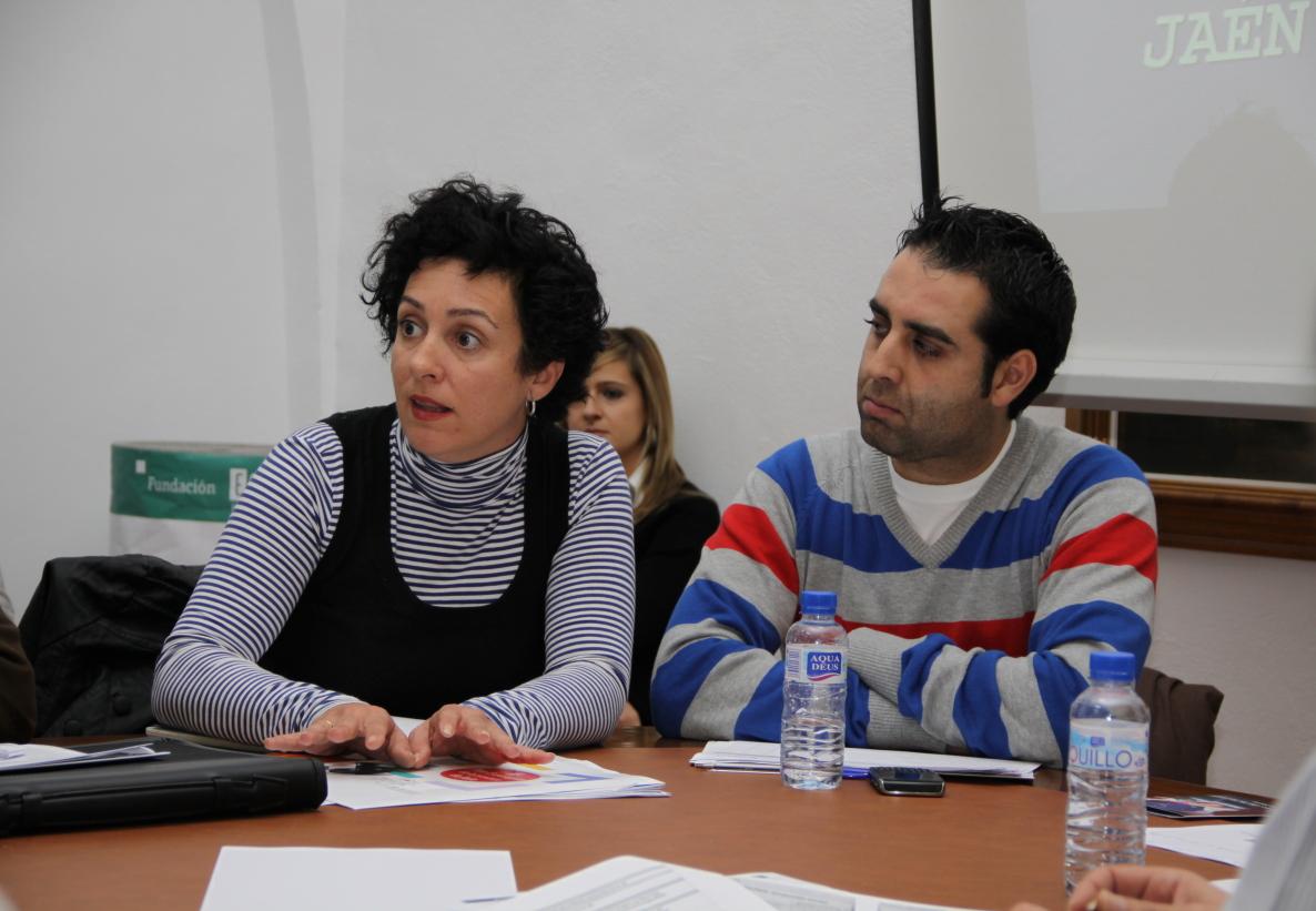 Intervención de Victoria Jiménez Pérez durante la reunión