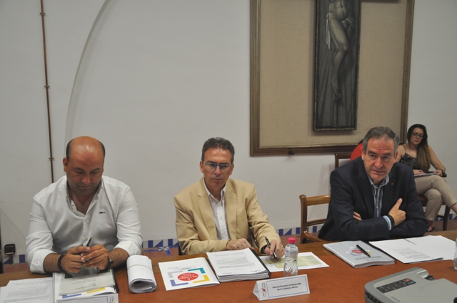 I. R. Cruz (ADR Cazorla), M. Mondéjar (ADNOR) y S. Quirós (Diputación)