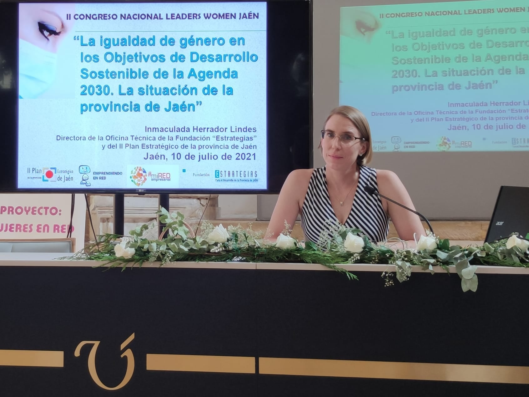 Participación en la mesa “Desarrollo Estratégico y Economía” con la ponencia “La Igualdad de Género en los Objetivos de Desarrollo Sostenible de la Agenda 2030. La situación de Jaén”, en el marco del II Congreso Nacional Leaders Women de Jaén, organizado por la Asociación Emprendimiento en RED (10/07/2021)