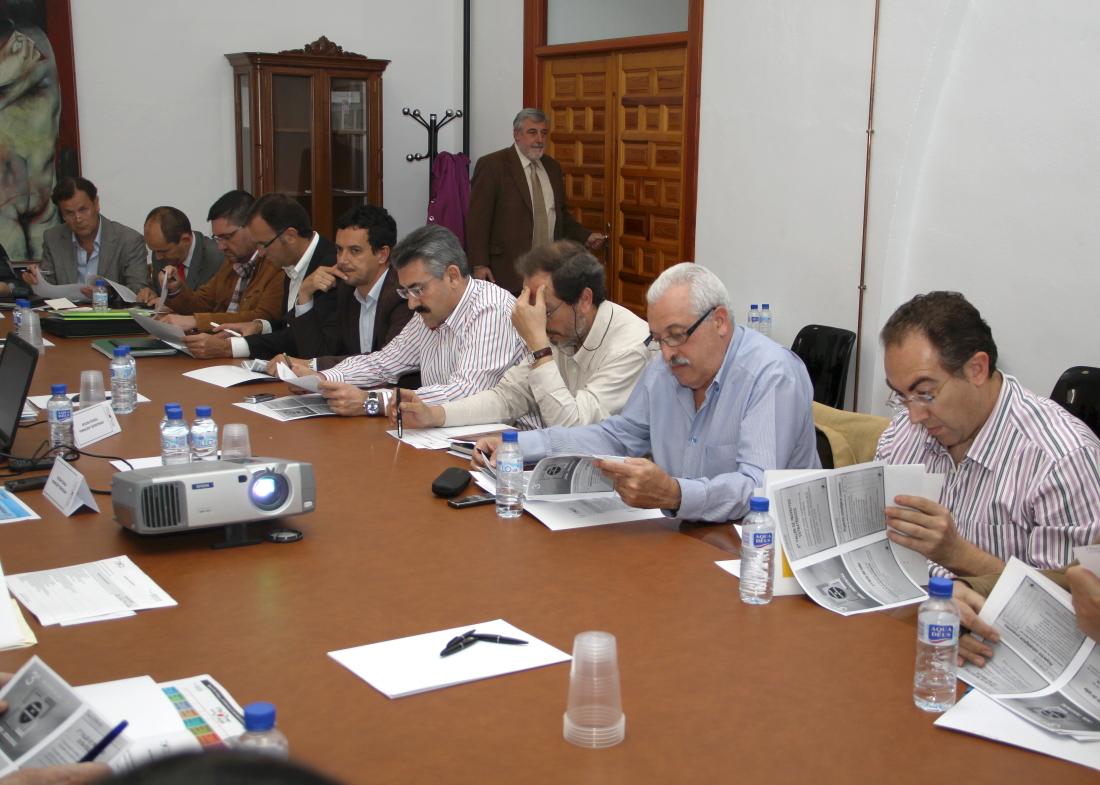 Miembros de la Comisión de Estrategia 1 durante la reunión