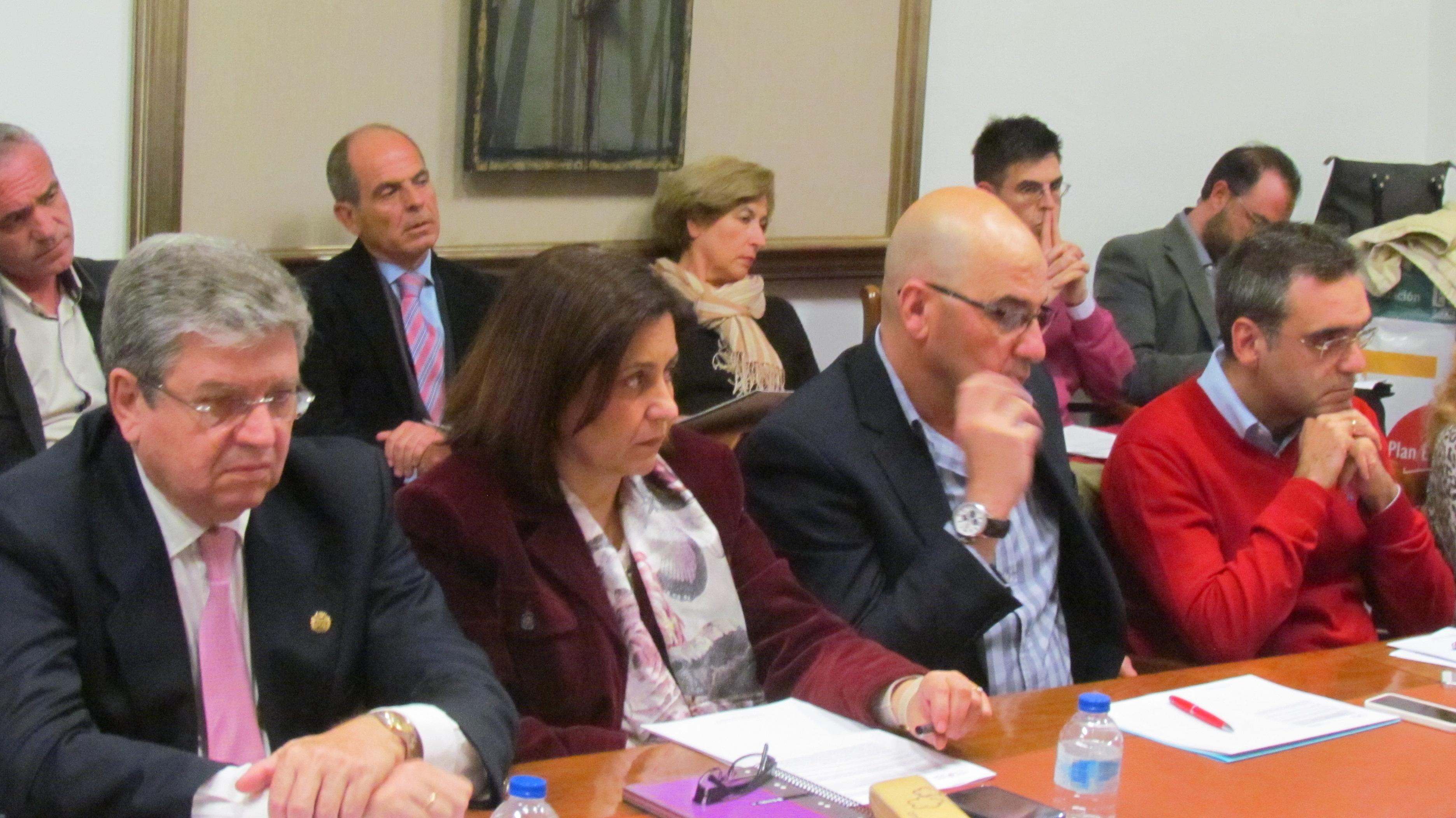 Ramón Calatayud (Fed. del Metal), Mercedes Valenzuela (CS UJA), J. Luis Garrido y F. Javier Gómez (Ayto. La Carolina)