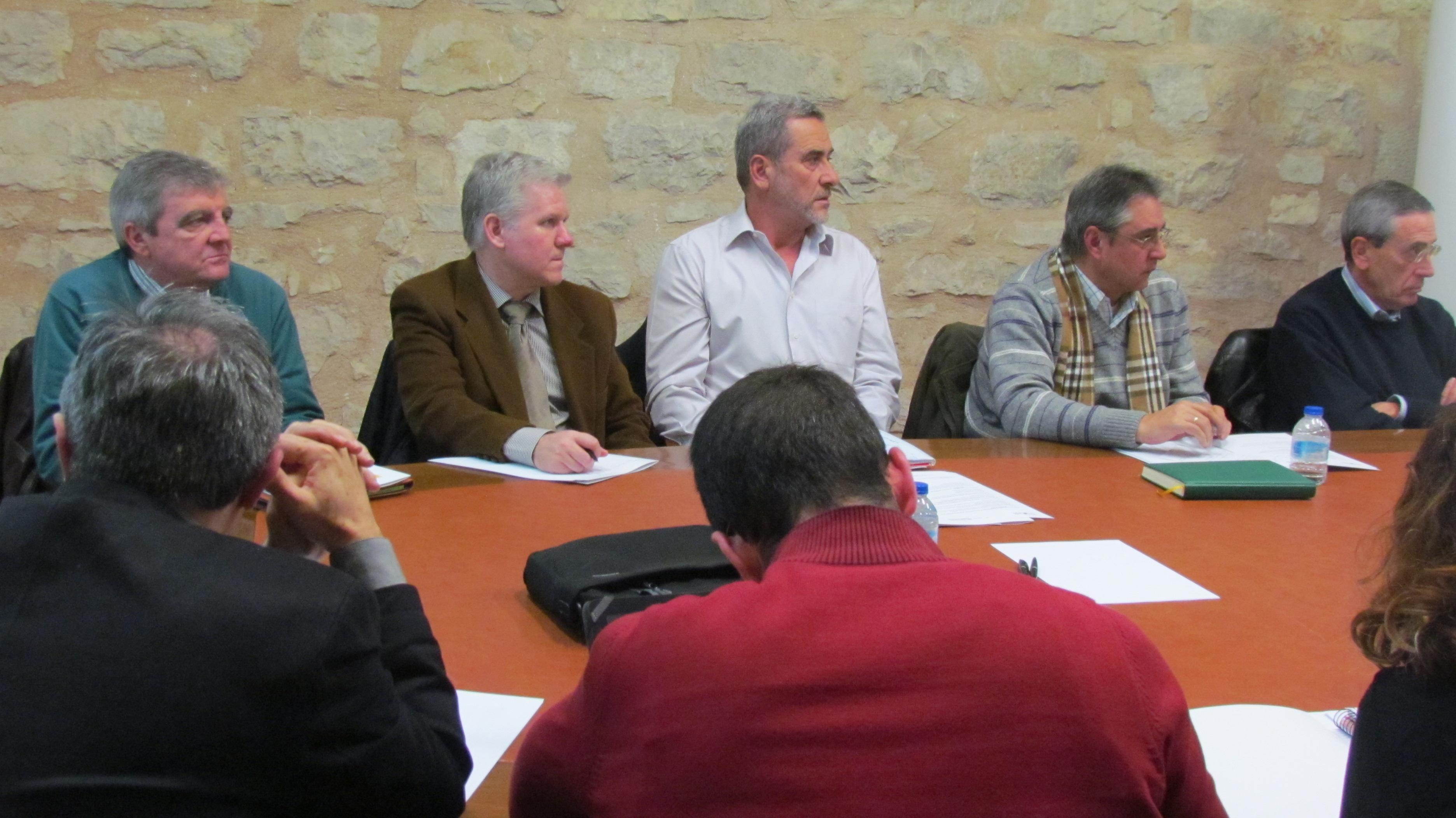 Miembros de la comisión de seguimiento e impulso de la Estrategia 5 durante la reunión