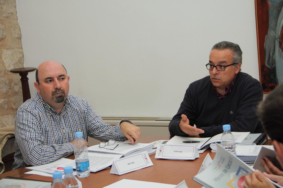 Manuel Salazar Vela y José Moral Jaenes durante la reunion