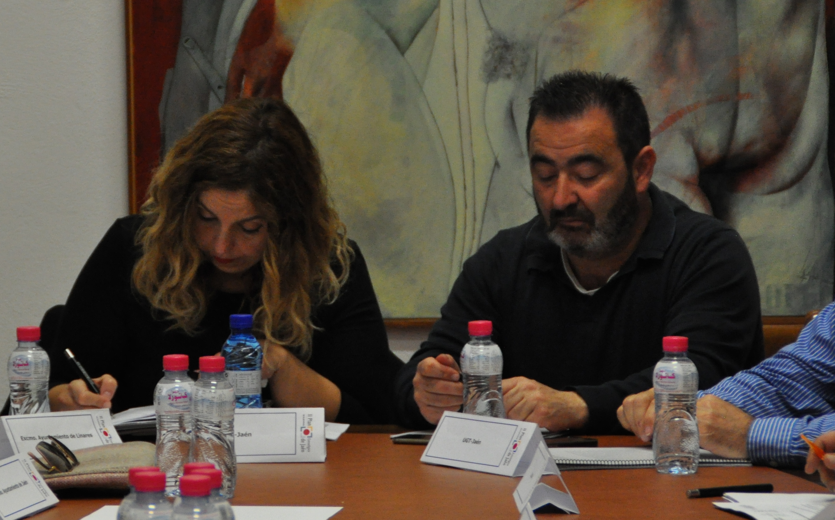 E. Ordóñez (CCOO-Jaén) y A. García (UGT-Jaén)