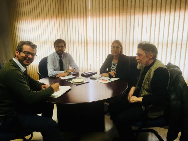Con el diputado y el director del Área de Cultura y Deportes de la Diputación y el responsable de Jaén Edita
