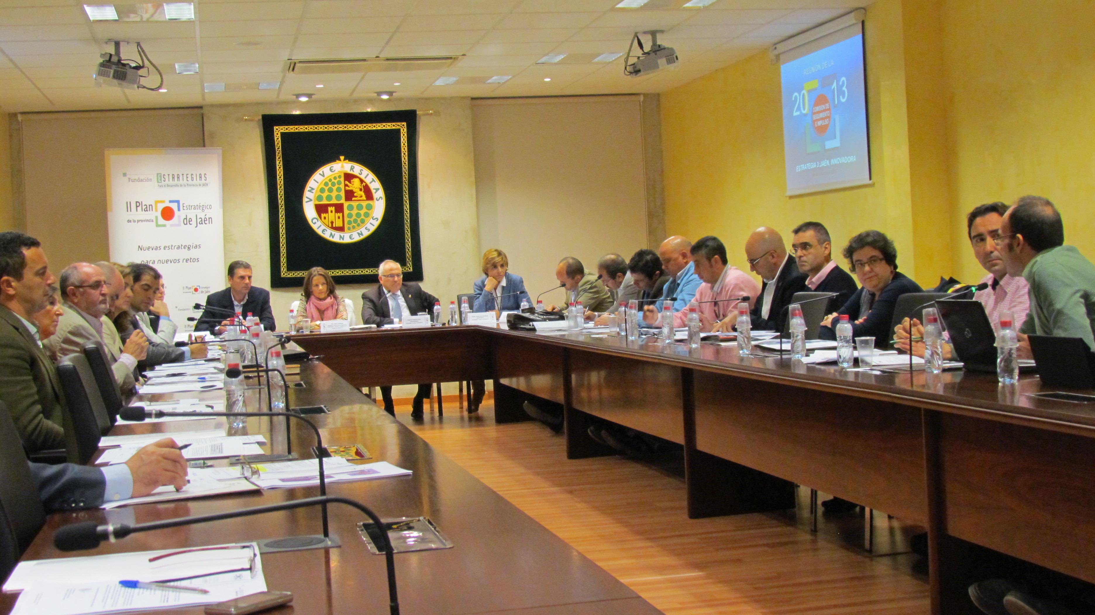 Miembros de la comisión de seguimiento e impulso de la Estrategia 3 durante la reunión