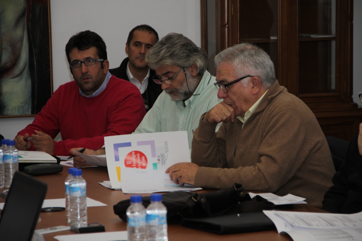 Miembros de la comisión de seguimiento e impulso de la Estrategia 4 durante la reunión