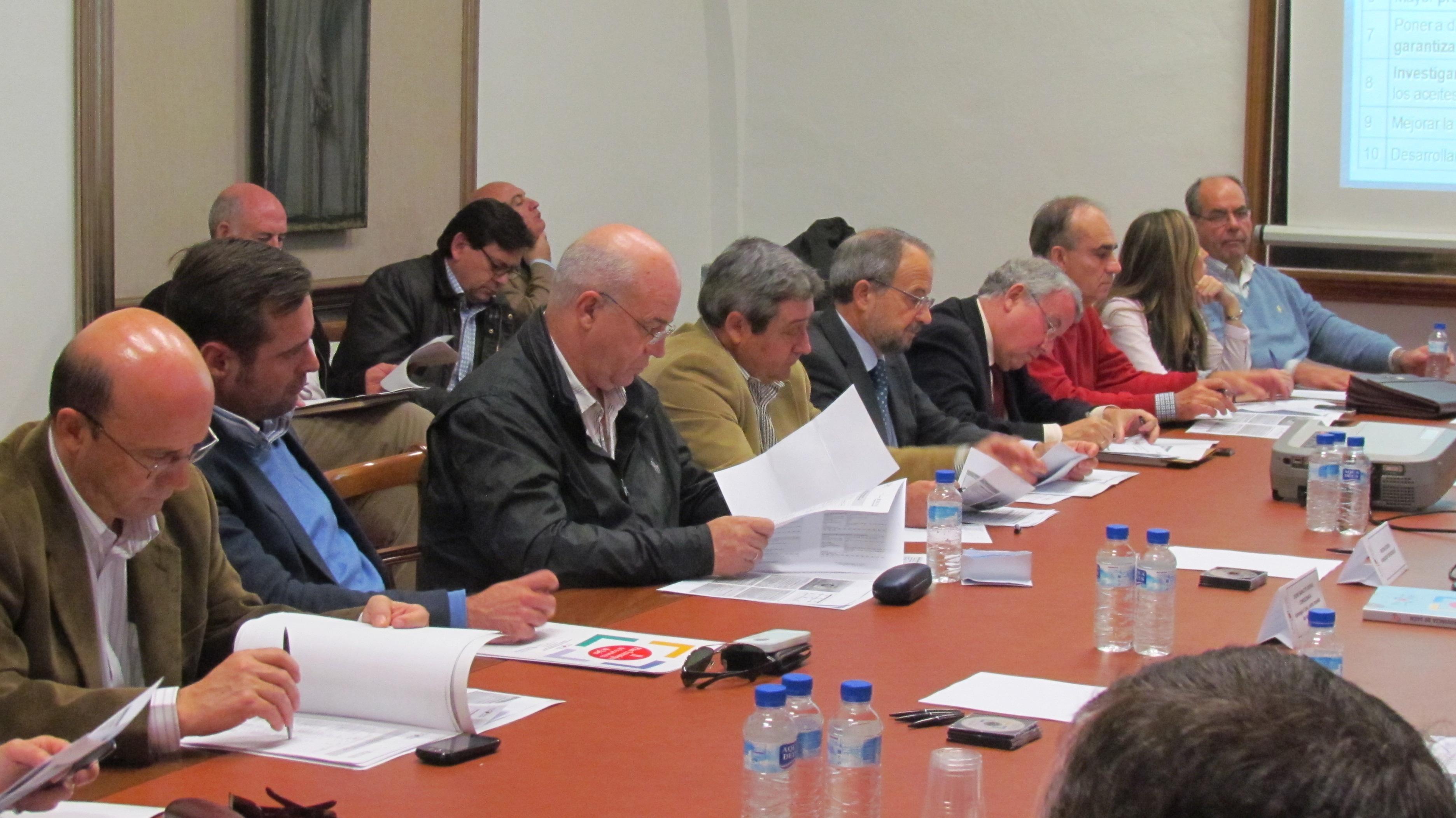 Miembros de la comisión de seguimiento e impulso de la Estrategia 6 durante la reunión