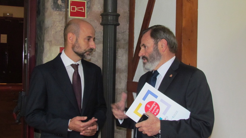 Juan Alberto Altuna (ADIF) y Juan Bautista Lillo (Subdelegado del Gobierno)