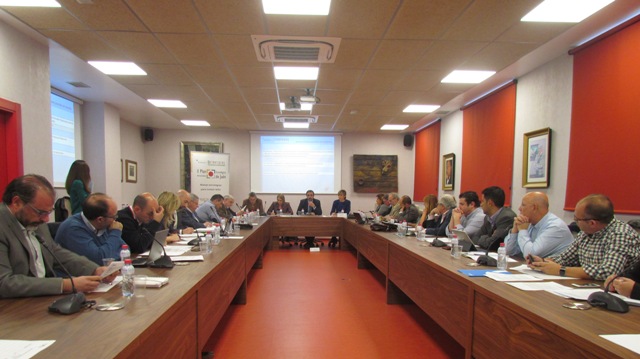 Miembros de la comisión de seguimiento e impulso de la Estrategia 3 durante la reunión