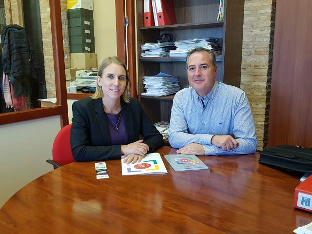 Con el alcalde del Ayuntamiento de Guarromán